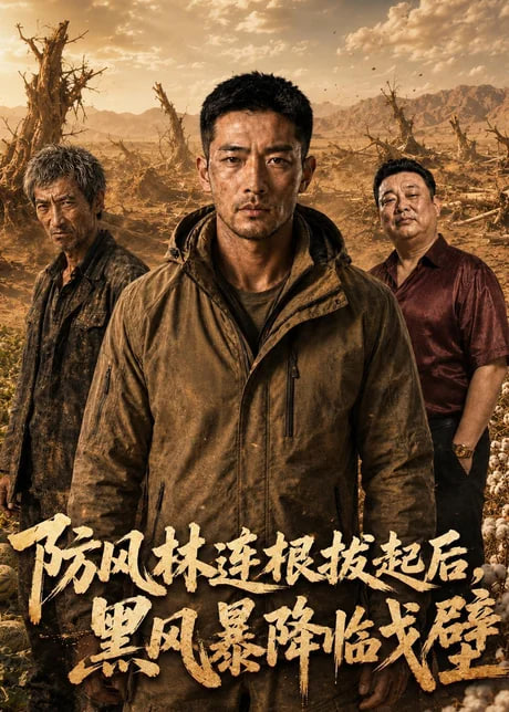 防风林连根拔起后，黑风暴降临戈壁全集